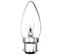 Branded 10x 40w BC/B22 - Candle (Clear LAMP) Light Bulbs (NOT Rough Service)