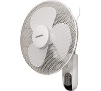 Branded 16" 40cm Oscillating Wall Mounted Air Cool Fan with 3 Speed Settings, Timer & Remote Control (White)