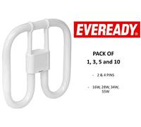 BRANDED 2D 2 4 Pin 16W 28W 38W 55W Compact Fluorescent Energy Saving A = Fluorescent technology)]