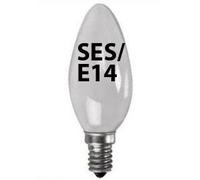 Branded 2X Opal Candle Light Bulb 40w / SES Small Edison White Pearl Soft Lamps