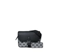 Branded Canvas Flap Shoulder Bag Chabrand Icone Toile Gris TU