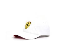 Branded Men's Cap with a Visor, White, One Size