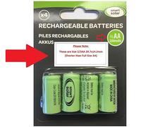 Set of 4-Smart Solar Rechargeable Batteries-2/3 AA