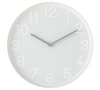Branded TROMMA White Wall Clock 25cm Silence Night Quite Quartz Clock