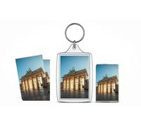 Brandenburg Gate Gift Set - Berlin | German Landmark Souvenir | Keychain, Magnet & Photo Wallets | Architecture & Cultural Travel Collectible (7 Pack)