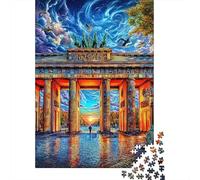 Brandenburg Gate Jigsaw Puzzles 1000 Pieces. Whimsical Challenge Toy for Adults Kids 38x26cm/1000pcs