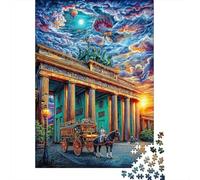 Brandenburg Gate Jigsaw Puzzles 1000 Pieces. Whimsical Challenge Toy for Adults Kids Age 14 Years Up 70x50cm/1000pcs