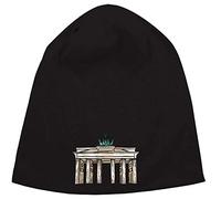 Branderburg Berlin Sketch Artwork Jersey Beanie Hat Thin Slouch Cap Unisex One Size Black