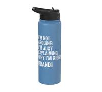 Brandi Quote Funny Birthday Custom Name Idea Engineer Stainless Steel Insulated Water Bottle