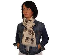 Branding House Border Collie scarf with dogs on Hand Printed in the UK - Border Collie gifts for women