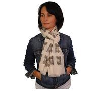 Branding House Chihuahua scarf with dogs on Hand Printed in the UK - Long Haired Chihuahua gifts for women