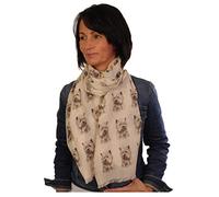 Branding House Westie scarf with dogs on - Hand Printed in the UK - West Highland Terrier gifts for women