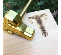 Branding Iron Custom Logo Wood Branding Iron for Wood Paper Leather Branding Iron Stamp with The Handle by Handcrafted (1.5"x1.5")