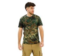 Brandit T-shirt Men's Cotton Military Outdoor Crewneck Hunting Flecktarn Camo