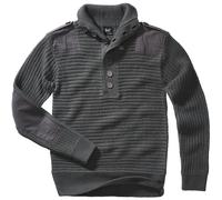 Brandit Alpin Pullover Troyer Austrian Alpine Sweater Herren Warm Anthracite