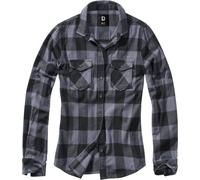 Brandit Amy Flanell Ladies Shirt, black/grey, size 3XL