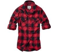 Brandit Amy Flanell Ladies Shirt, black/white, size 6XL