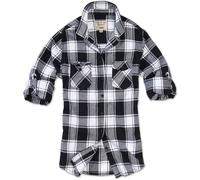 Brandit Women Amy Flannel Shirt Long S, color: white/blac, size: M