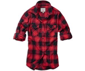 Brandit Amy Flanell Ladies Shirt, red/black, size M