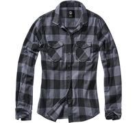 Brandit Amy Flannel Checkshirt Flanel Shirt black grey 5XL