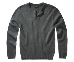 Brandit Armee Pullover Troyer Swiss Army Mens Jumper Knitwear Sweater Anthracite