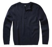 Brandit Armee Pullover Troyer Swiss Army Mens Jumper Knitwear Sweater Navy