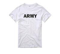 Brandit Men's Army T-Shirt, White, S