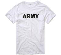 Brandit Army T-Shirt Mens Casual Minimalistic Simple Tactical Slogan White