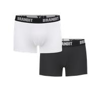 Brandit Boxer Shorts Logo 2 pack - Black/White