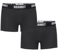 Brandit Boxershorts Logo 2er Pack in Black+Black