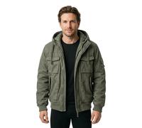 BRANDIT MENS BRONX FIELD JACKET WARM QUILTED COAT VINTAGE HOODED PARKA OLIVE