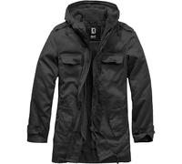 Brandit BW Forest Parka Mens Coat Jacket Warm Liner Hooded Black