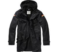 Brandit BW Parka Flag Jacket, black, size 7XL