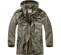 Brandit BW Parka Flag Jacket, green, size S