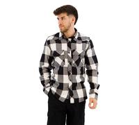 Brandit Check Long Sleeve Shirt White,Black XL Men