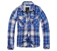 Brandit Check Long Sleeve Shirt White,Blue L Men