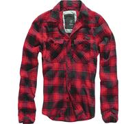 Brandit Check Shirt Long Sleeve, color: red/black, size: L