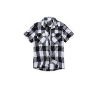Brandit Half-Sleeve Checked Shirt Short-sleeved Shirt white black S