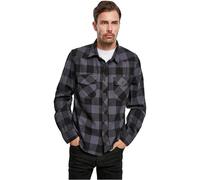 Brandit Check Shirt Long Sleeve, Color: black/grey, Size: 5XL