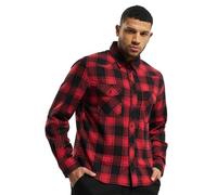 Brandit Check Shirt Long Sleeve, color: red/black, size: 7XL