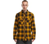 Brandit Check Shirt Long Sleeve, Colour: Black/Yellow, Size: 3XL, Blacl/Yellow, 3XL