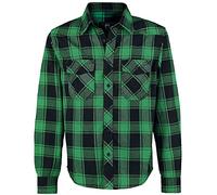 Brandit Check Shirt Men's Flannel Shirt, green-black, XL