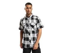 Brandit Half-Sleeve Checked Shirt Short-sleeved Shirt white black 5XL