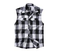 Gingham sleeveless shirt Brandit Blanc 5XL