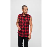 Brandit Checked Sleeveless Men's Flannel Shirt 100% Cotton Button-Down