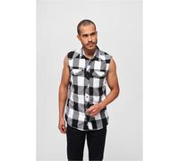 Brandit Checked Sleeveless Men's Flannel Shirt 100% Cotton Button-Down