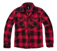 Brandit Kids Check Shirt Lightweight Flannel Straight Cut Long Sleeve Red/Black