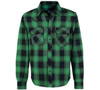 Brandit Checkshirt Flanel Shirt green black XXL