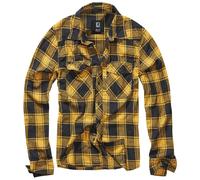 Brandit Checkshirt Longsleeve black yellow XXL