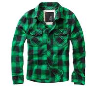 Brandit Checkshirt Men Flanel Shirt Green-Black XL, 100% Cotton, Labelpatch Regular